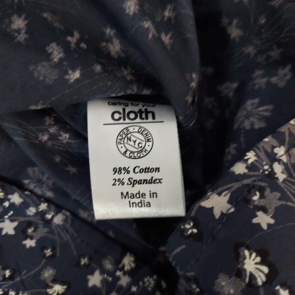 Paper Denim & Cloth blue floral button up shirt - Picture 5 of 7